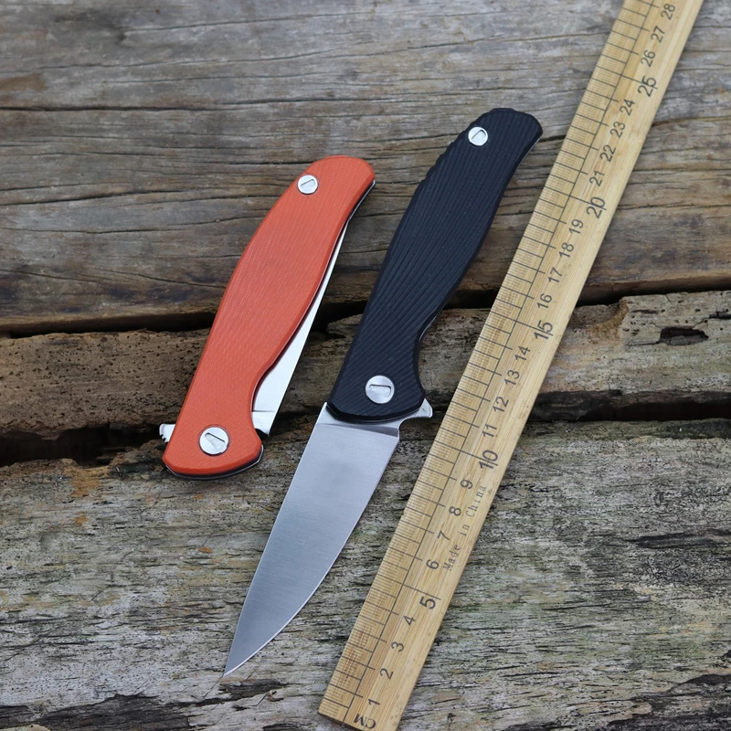 

High quality Hati 95 folding knife D2 blade G10 + steel handle camping hunting pocket outdoor survival daily tool