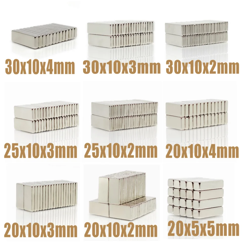 Неодимовый магнитный Блок N35 20x10x2 20x10x3 20x10x4 20x10x5 5 25x10 x 10x2 30x10x4 из редкоземельных