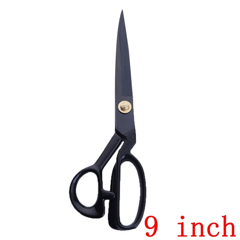 9 inch Ножницы для ткани, профессиональные ножницы для вышивания, ножницы для шитья, резки портных, ножницы, острое лезвие, ножницы ручной работы, черные - Цвет: 9 inch