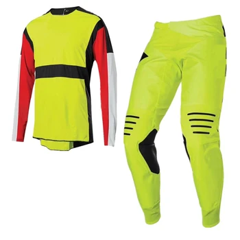 

Hot Sale!Black Yellow Mainline Combo Jersey Pant MX MTB Motocross Dirt Bike ATV Gear Racing