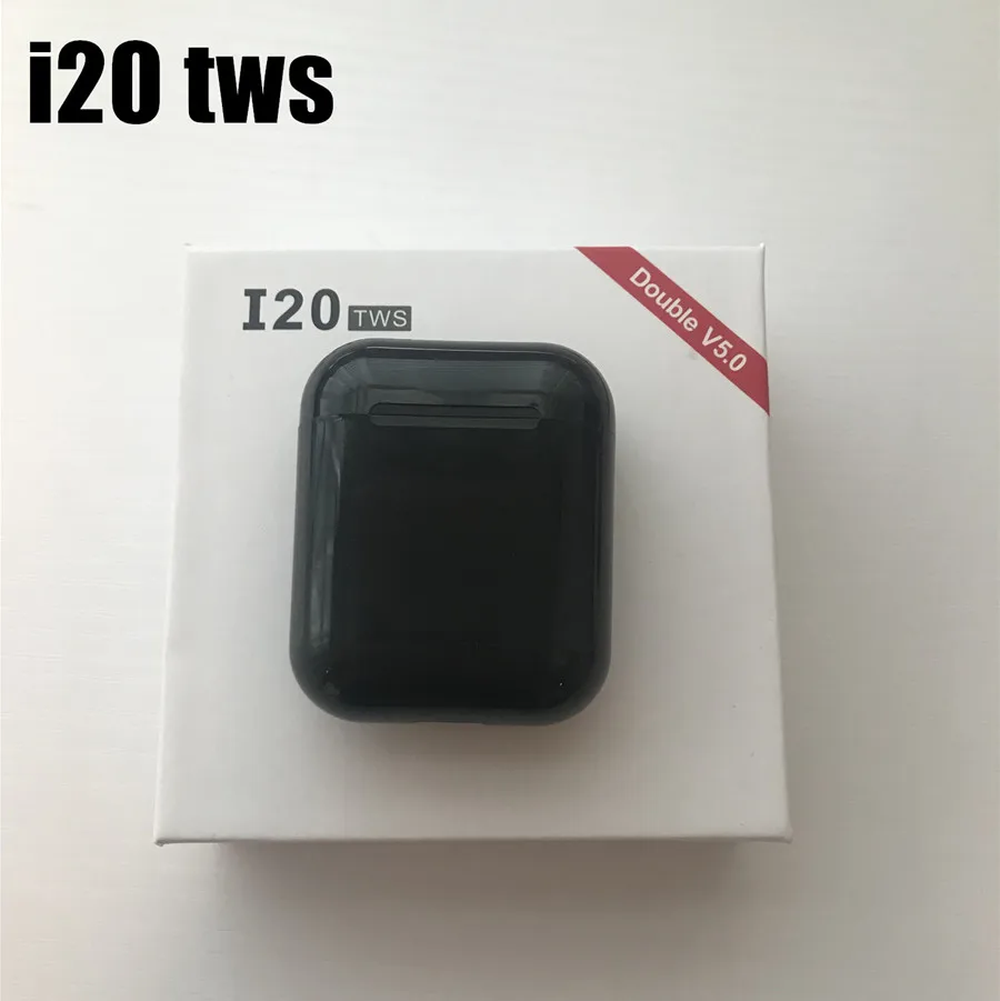 VSDTK i20 TWS Bluetooth 5,0 беспроводные наушники 14,2 Рог 4D Бас Звук Наушники для всех смартфонов PK i30 i60 i21 - Цвет: i20 black