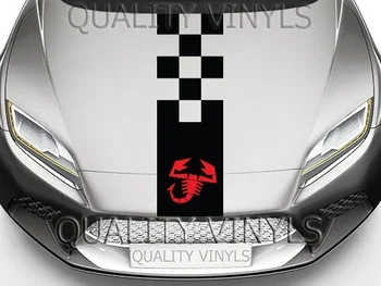 

For FIAT PUNTO ABARTH HOOD RACING STRIPES GRAPHIC DECAL STICKERS VINYL