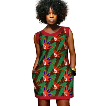 

summer african wax dresses for women mini Dress Vest Printed Dashiki Dresses Africa Printed Clothing african bazin dress WY452