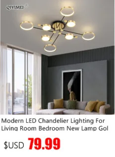 Modern LED ceiling chandelier lights for living room bedroom Dining Study Room White Black Body AC90-260V Chandeliers Fixtures large chandeliers