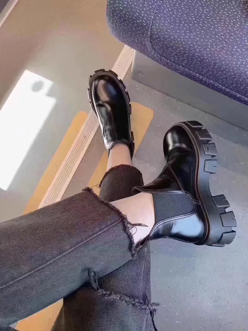 Зимняя обувь; женские ботильоны; bota Feminina; женские ботинки из лакированной кожи; Цвет Черный; Zapatos De Muje; Толстый bottes femme