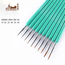 10 шт./компл. художественные кисточки для ногтей weasel кисти для рисования кисть для гуаши акварельные кисти для масла краски для начинающих и художников