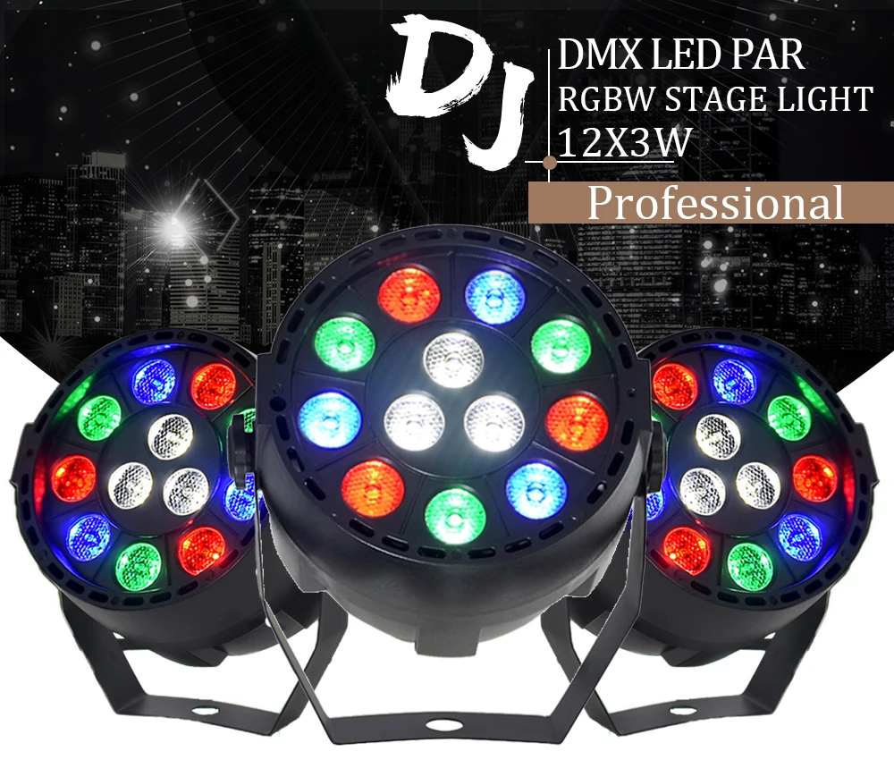 Светодиодный светильник 54x 3W RGBW с эффектом луча, светильник для дискотеки, DMX, профессиональный светодиодный светильник для сцены, Par, вечерние, для шоу, DJ, бар, Par, светодиодный светильник