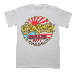 Aerosmith Boston to Budokan 1977 Мужская футболка белая