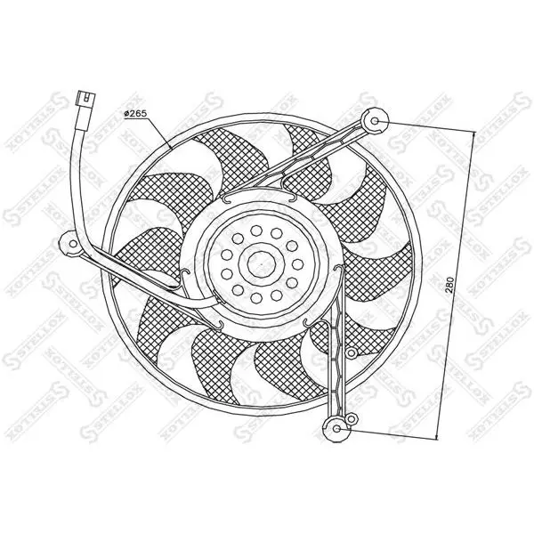 Вентилятор охлаждения VW T4 all 91-04 STELLOX 29-99008-SX
