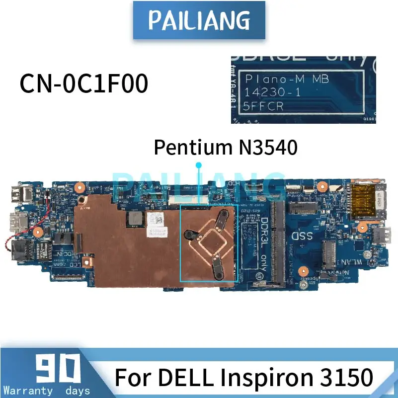 

Pentium N3540 For DELL Latitude 11 3150 Laptop Motherboard CN-0C1F00 0C1F00 14230-1 SR1YW Notebook Mainboard DDR3