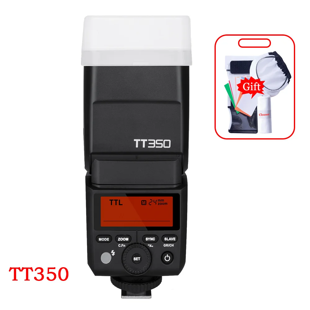 Вспышка для камеры Godox TT350 Speedlite TTL 2 4G X1T-C/F/N/O/P/S XPro X2T триггер Canon Fuji Nikon Olympus Lumix Pentax Sony