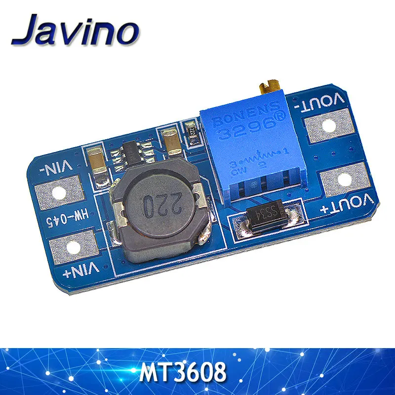 MT3608 DC-DC регулируемый Повышающий Модуль 2A повышение пластина Step Up Модуль с MICRO USB 2 V-24 V 5V 9V 12V 28V