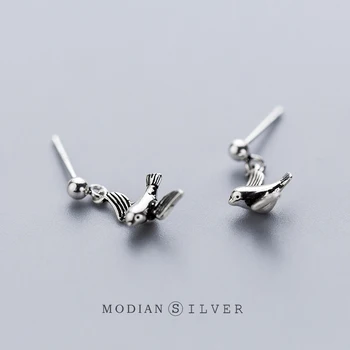 

Modian Vintage Lovely Swallow Dangle Earring for Women Authentic 925 Sterling Silver Bird Drop Earring Fashion Jewelry Kid Gift