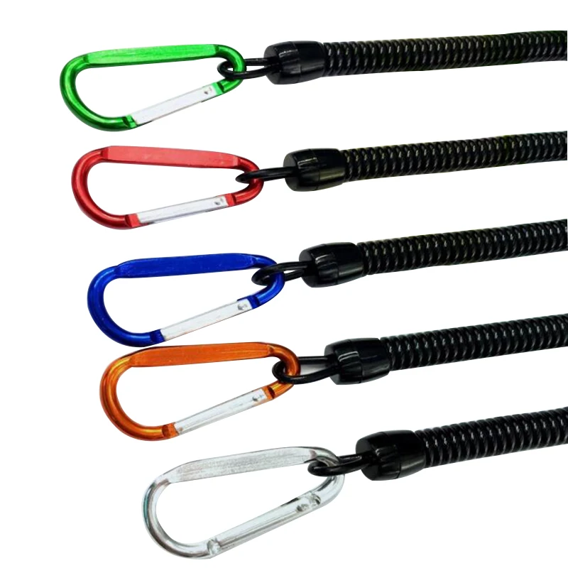 

Fishing Lanyards Boating Ropes Retention String Fishing Rope with Camping Carabiner Secure Lock Fishing Tools Accessories