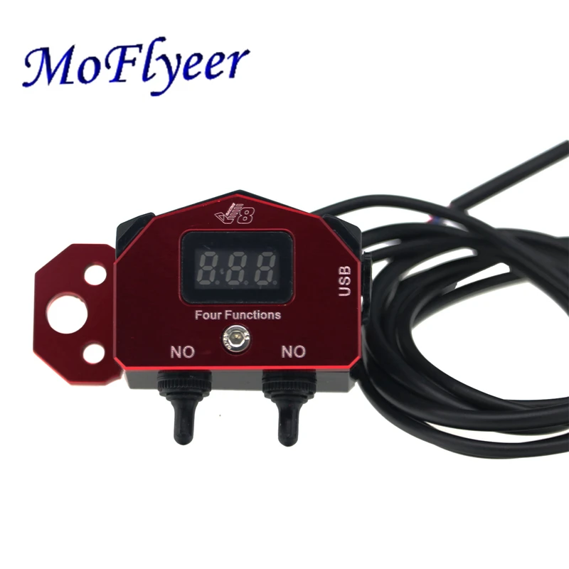 

MoFlyeer Multifunctional Switch Turn Flashing Light Headlight USB Vehicle Charger Power Show Voltage DC12V-0.5W for Scooter