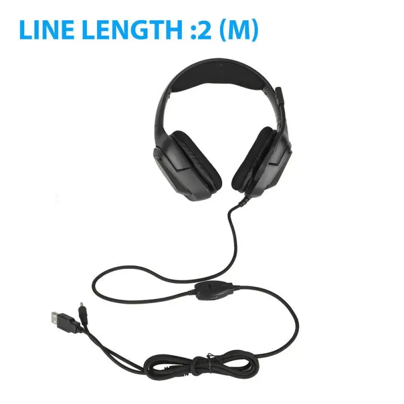 K20 Head mounted RGB Gaming Headset RGB Surround Sound Mic USB Headphones 3 5mm Earphones For Xbox PS4 PC Laptop Cell Phone