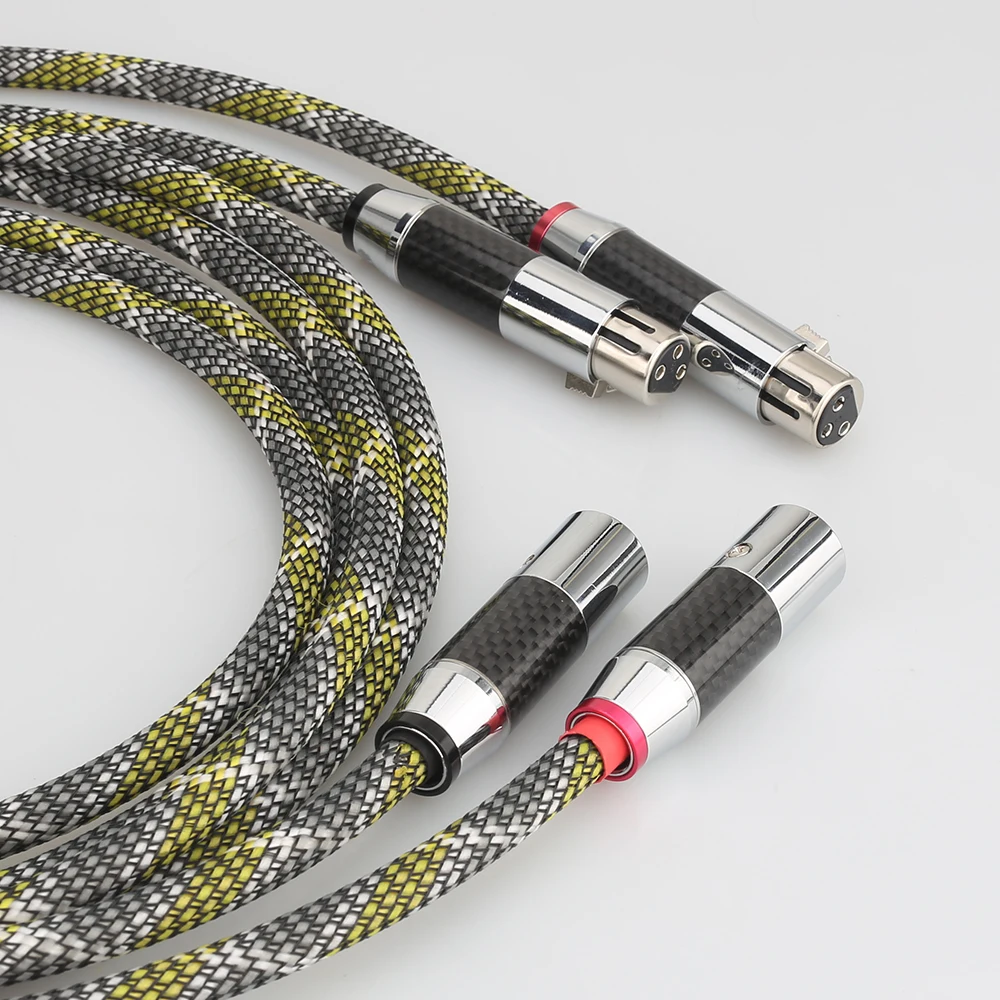 1 пара Hi-Fi соединительный кабель XLR Hi-end аудиокабель штырь-гнездо с посеребренным