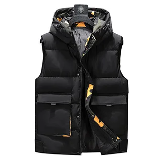 

Winter Vest Men Plus Size 7XL 8XL 9xl 10xl Casual Winter Sleeveless Jacket Male Hooded Thick Warm Parka Jacket Waistcoat Men