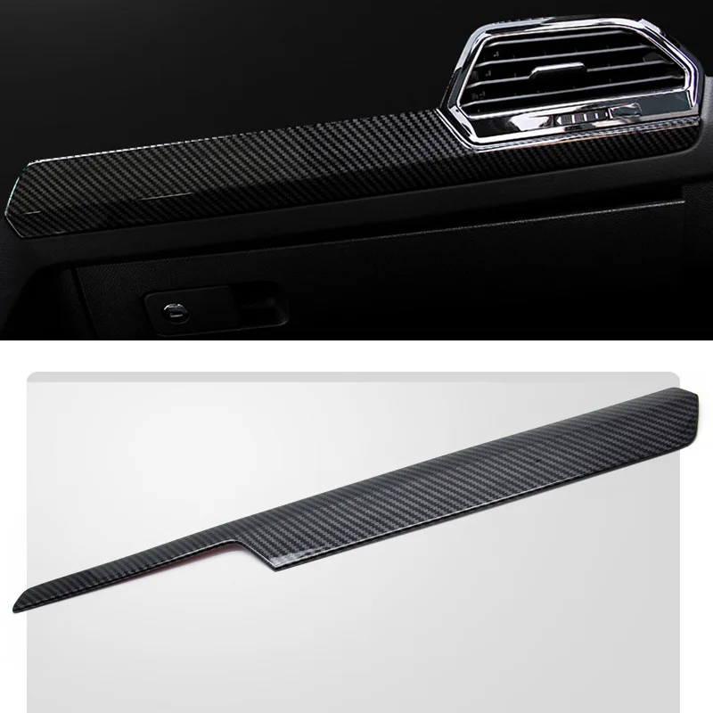 

Lsrtw2017 for Volkswagen Vw Tiguan Dashboard Co-pilot Strip Decorative Interior Accessories Carbon Fiber 2017 2018 2019 2020