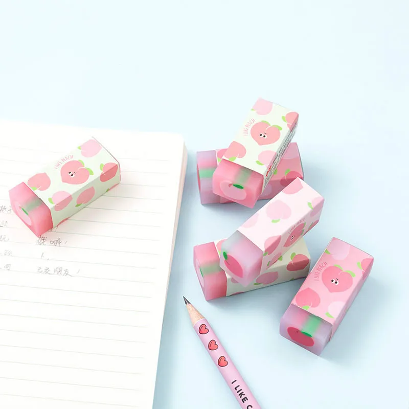 

Cartoon Soft Colored Student Rubber Erasers Durable Flexible Pencil Eraser Rubber for Kids Gift Creative Stationery Supplies