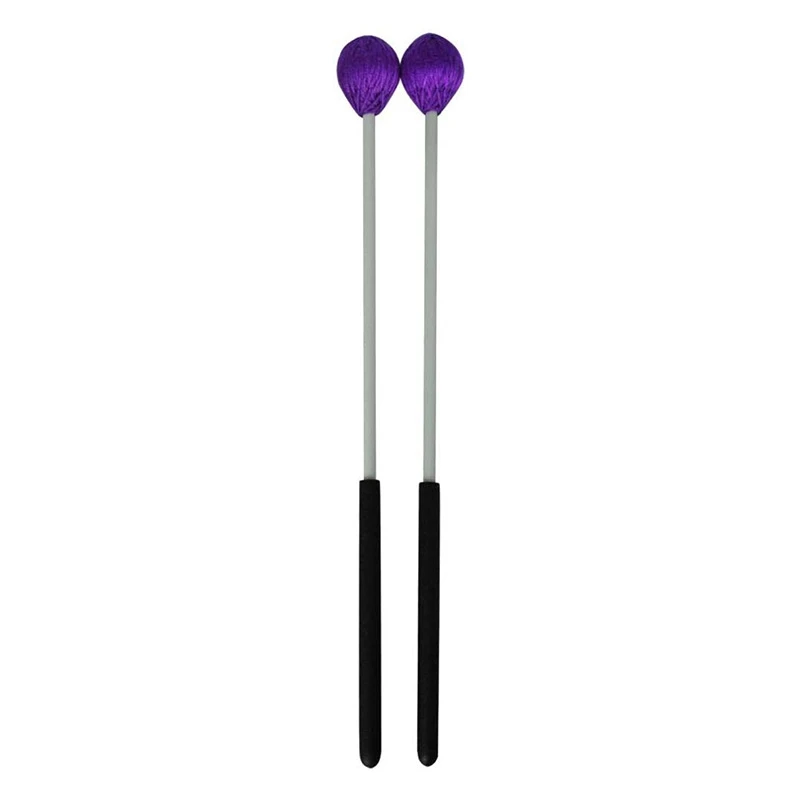 ABUO-1 пара Киянки Marimba с фиолетовой нейлоновой головкой и гладкой деревянной ручкой для начинающих