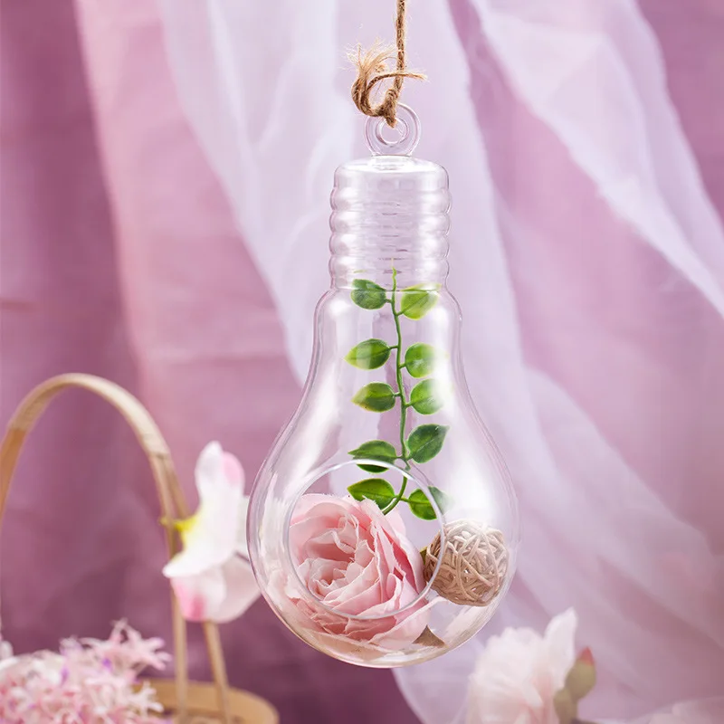 Акриловый Шар, прозрачный шар, рождественские украшения, полый шар, консервированный цветок, подвесной шар - Цвет: 21cm Bulb Shape