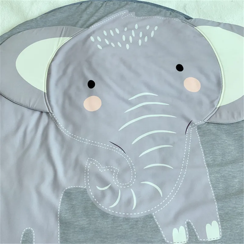 Мультяшные Животные Слон Игровой Коврик для новорожденного ребенка ползающий ковер пол ковер реквизит для фото мягкий хлопок одеяло украшение комнаты