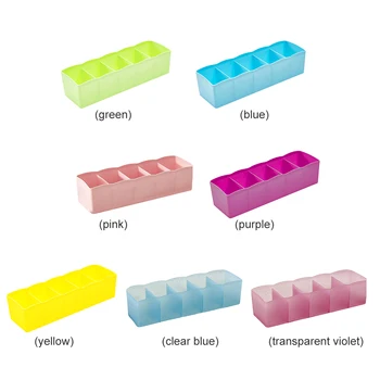 

Dormitory Closet Drawer Home Separated Underwear Ties Socks Shorts Storage Box 5 Grids Bra Organizer