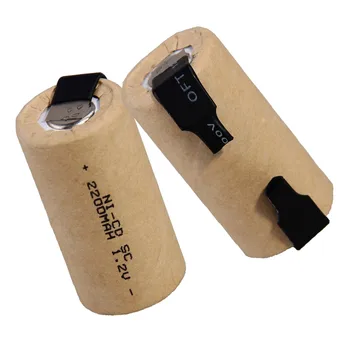 

real capacity ! 2 pieces SC battery 1.2V NICD 2200mah batteries for electric drills power tools COLOR RANDOM