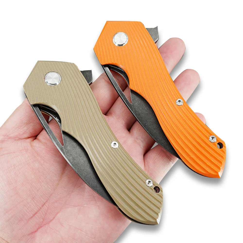 TWOSUN d2 складной карманный нож выкидные ножи охотничий нож для выживания Открытый инструмент EDC шарикоподшипник Быстрый открытый g10 TS163