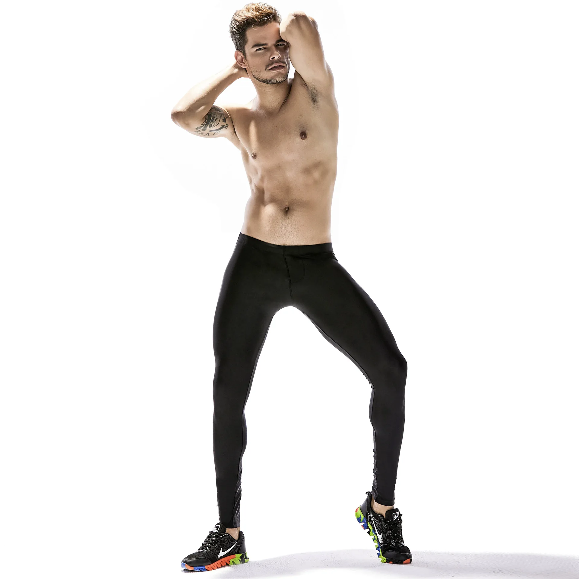 

Tauwell for Quick-Dry Fitness Pants Men's Elasticity Tight Thin Beach Trousers Running Athletic Pants