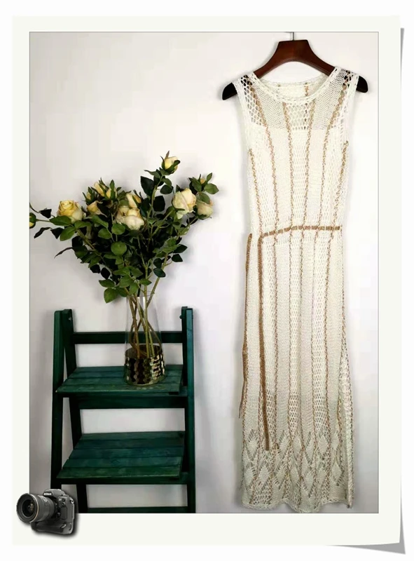 Испанское модное трикотажное платье без рукавов - Цвет: 10