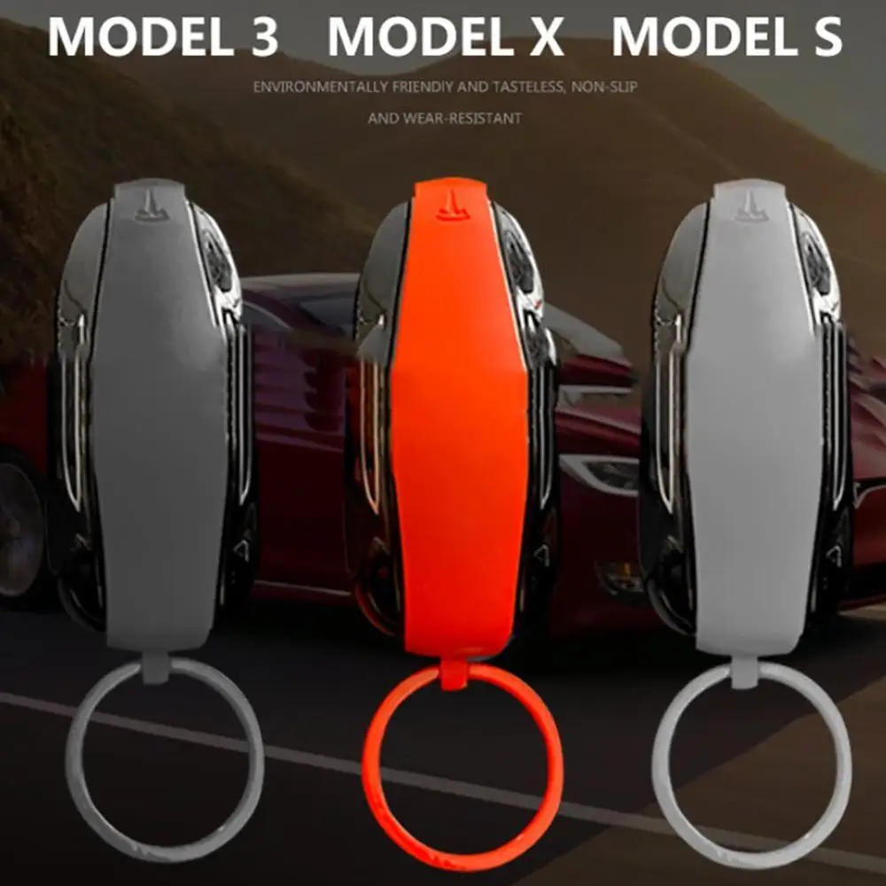 De silicona de goma del coche clave llave de protección Protector de llavero caso de la cubierta para el modelo 3 X S X remoto sin llave
