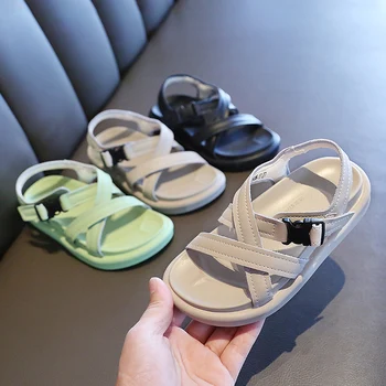 

Summer Kids Sandals for Girls boys Baby Sandals Genuine Leather Princess Girls Shoes Children Rome Beach Sandals Toddler Shoes