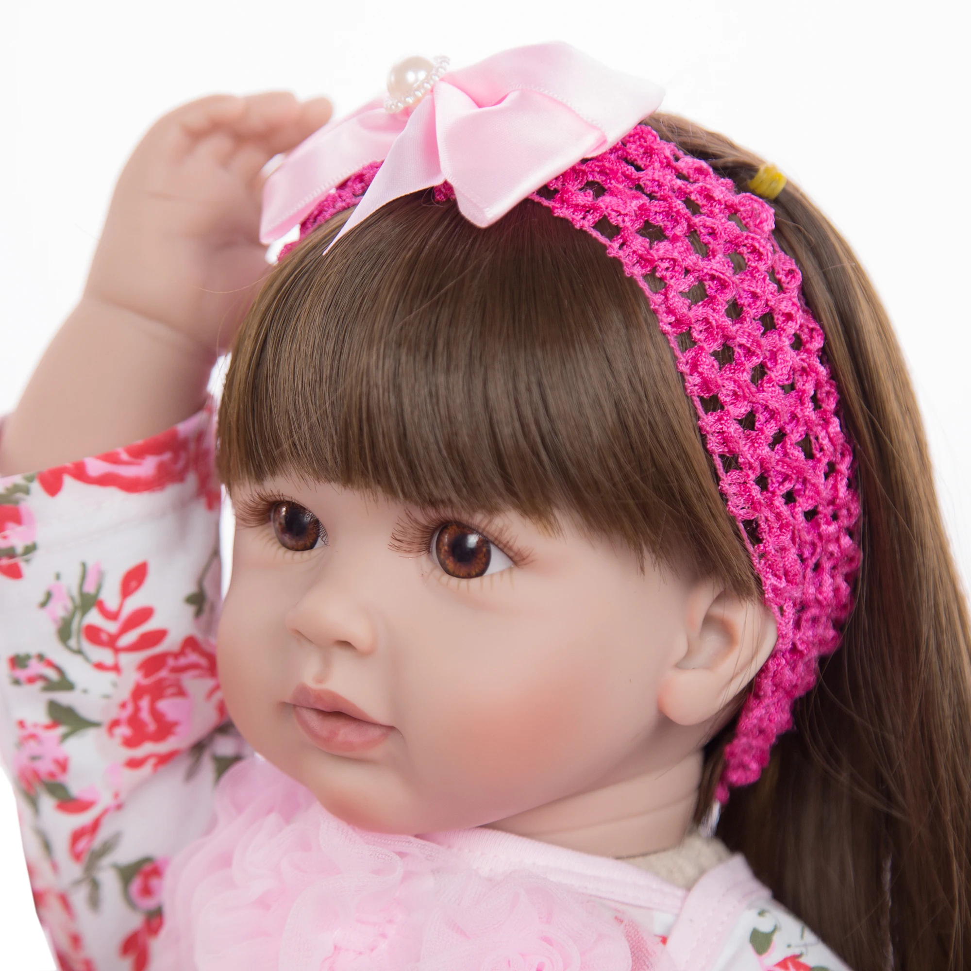 KEIUMI мода 24 дюйма Reborn Baby Dolls 60 см силиконовый виниловый младенец получивший новую жизнь реалистичная модель принцессы с 2 комплектами одежды