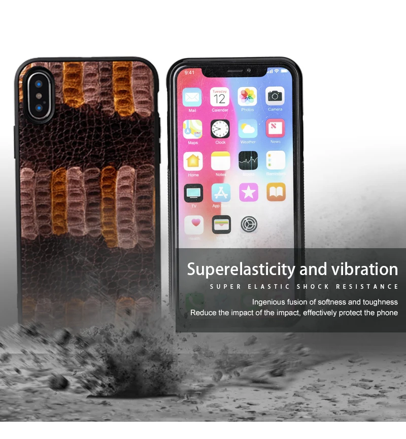 Воловья кожа цветной рисунок чехол для телефона для IPhone X XS Max XR для Apple 5 5S SE 6 6S 7 8 Plus защитный чехол для телефона