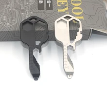 Portátil 24 em 1 multi chave de emergência ao ar livre equipamentos corpo portátil chave de fenda chave corrente pingente ferramenta reparo gadget acampamento