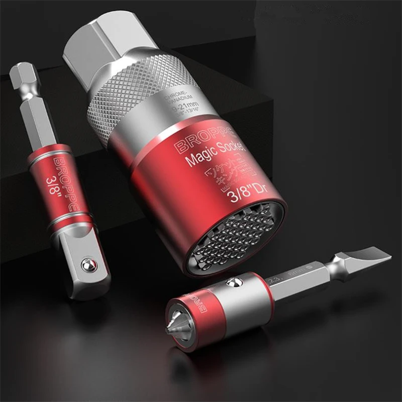 

BROPPE Universal Wrench Socket Set Electric Screw Multi-function Universal Adjustable Sleeve Magnetic Ring Screwdriver Bit
