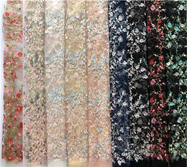 Пентаграмма вышивка ткань хаки мягкая сетка tissu высокого класса индивидуальные платье материал