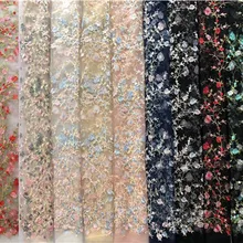 Пентаграмма вышивка ткань хаки мягкая сетка tissu высокого класса индивидуальные платье материал