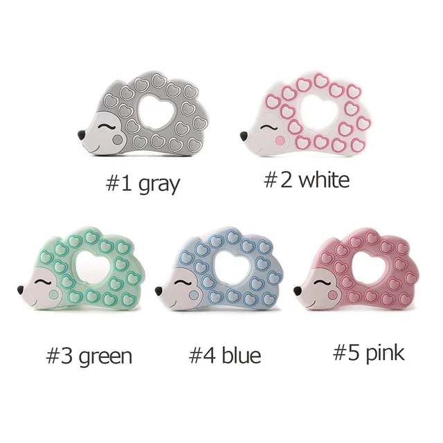 Silicone Teether Baby Rodent Cartoon Animals Teethers Silicone Pandents DIY Teething Toy For Teeth Tiny Rod Baby Teethers Gift 3