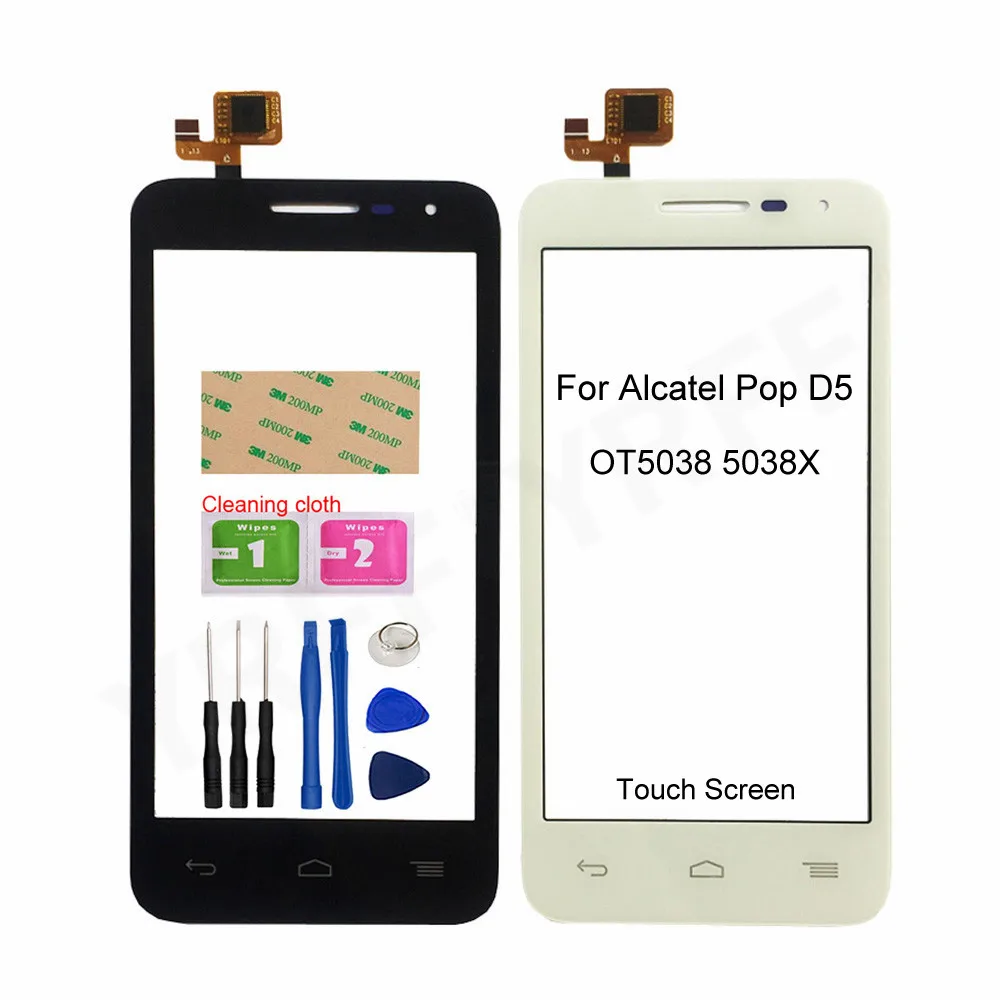 

For Alcatel One Touch POP D5 5038 5038D 5038E 5038X OT5038 Touch Glass Screen Digitizer Sensor Glass Panel Lens Assembly Parts