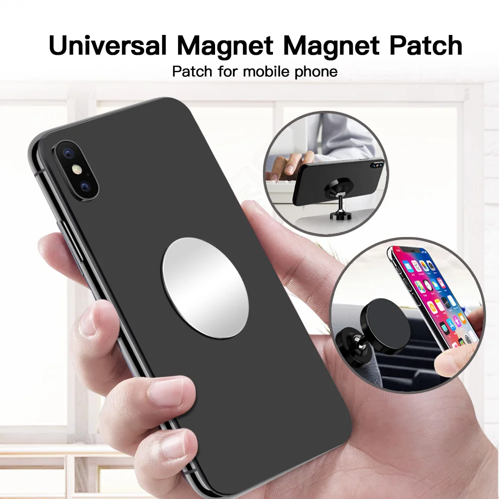 FONKEN Ultra-thin 5pcs Magnetic Metal Plate Car Phone Holder Disk iron Sheet Sticker Strong Magnet For Phone Holder Stand Mount phone holder for car