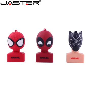 

New Super hero 8G Pendrive 16G 32G Pen drive 64G cartoon Marvel Spider-Man/Black Panther/Deadpool USB flash drive Memory Stick