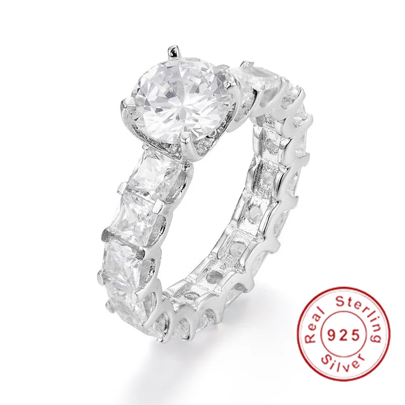 Уникальный дизайн обещающее кольцо 1.2ct имитация бриллианта Cz серебро 925 пробы