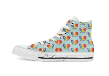 

Homosexuwhale with text breathable Casual High Top lace-up Canvas shoes sneakers Drop shipping