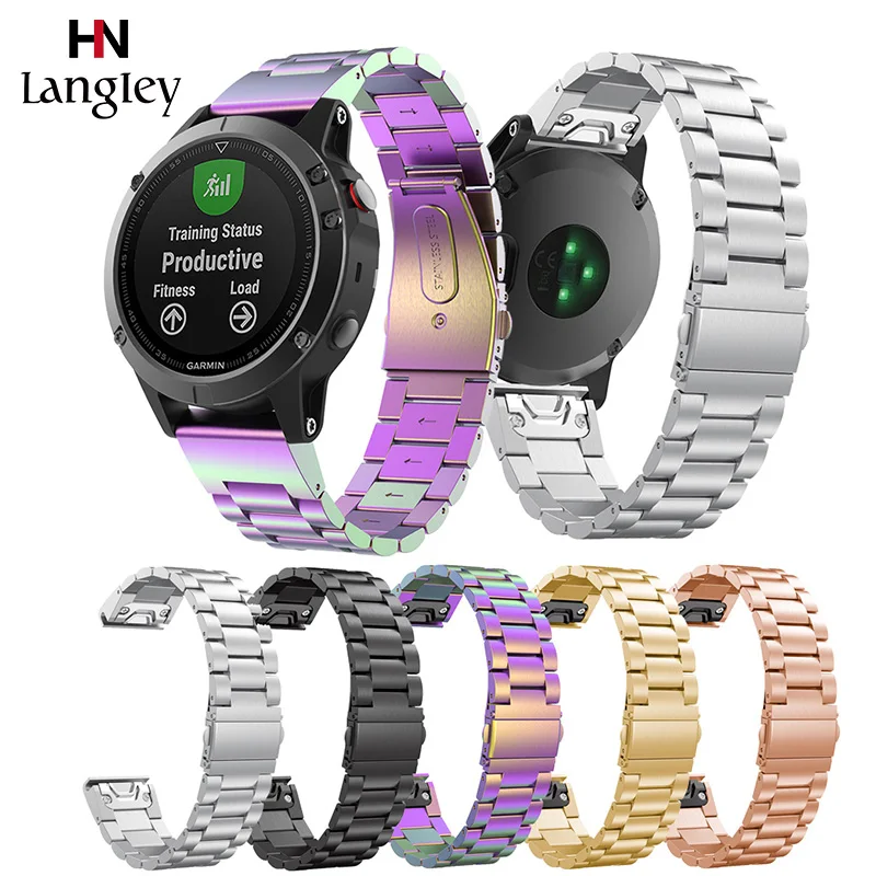 Ремешок для часов Garmin Fenix 6 6S 6X Pro 5 5X 5S Plus 3HR 935 из нержавеющей стали | Наручные часы