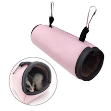 

Pet Tunnel Hammock Hanging Bed Mouse Hamster Bird Parrot Squirrel Shed Cave Hut Swing Bed Nest Sleeping Bed Rat Ferret Toy