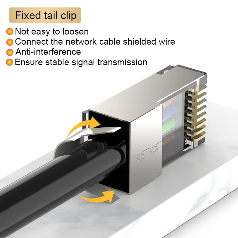 Xintylink Novo Cat8 Cat7 Cat6a Rj45 Conector 50u rj 45 Ethernet Cabo Plug Rede Sftp Ftp Protegido 1.5 mm Buraco Passar Através - Imagem 4