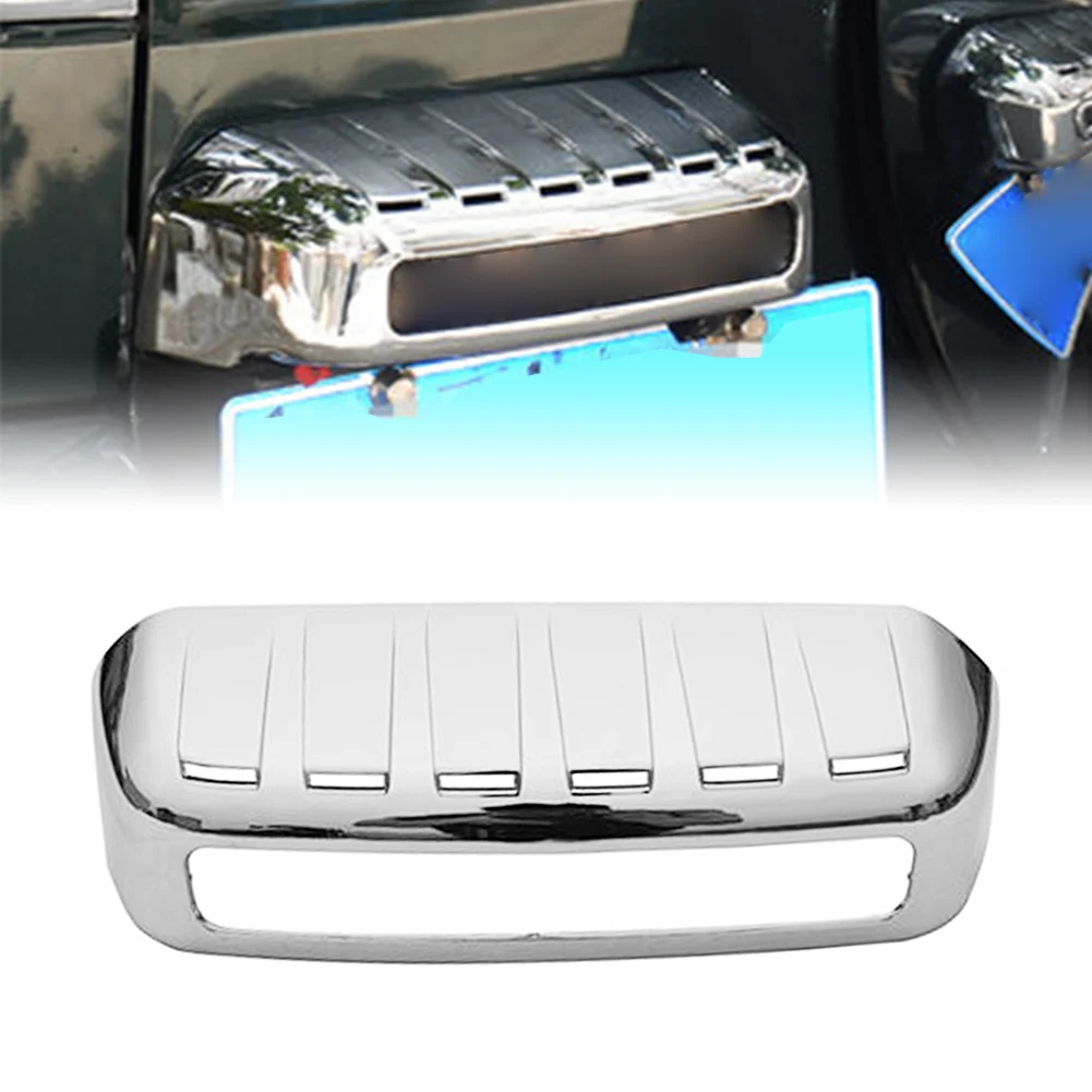 Chrome Car Accessories Rear Trunk License Plate Cover Trim For Toyota